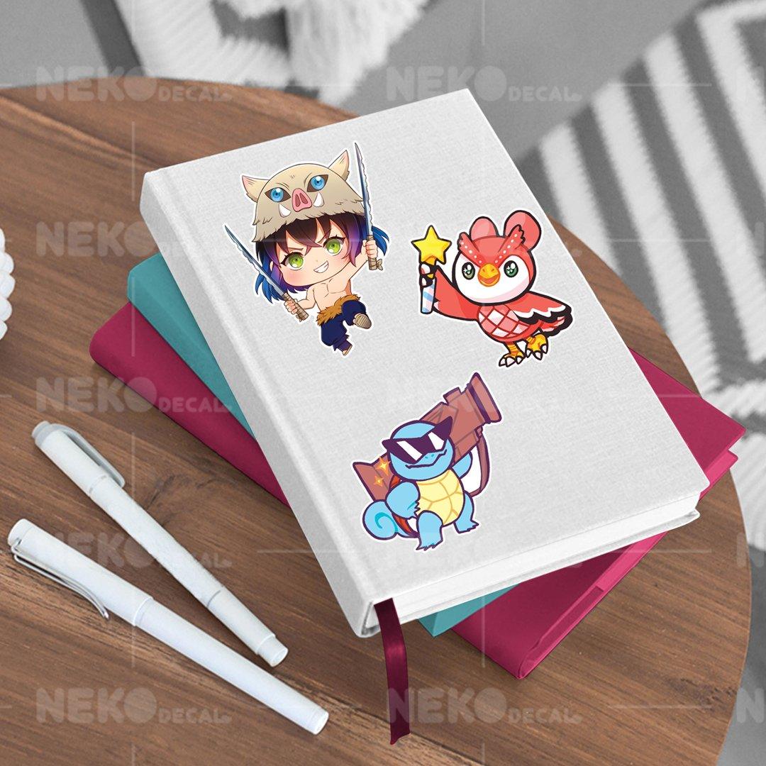 Mini Chibi Anime Stickers for Phone, Laptop, Hydroflask, iPad, Journal –  Nekodecal