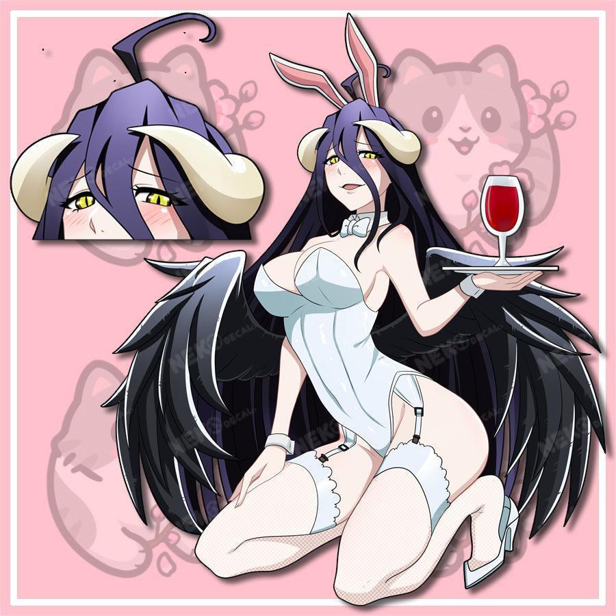 Albedo Bunny Stickers - This image features cute anime car sticker decal which is perfect for laptops and water bottles - Nekodecal