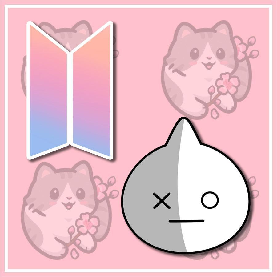 Chibi BTS Peekers - This image features cute anime car sticker decal which is perfect for laptops and water bottles - Nekodecal