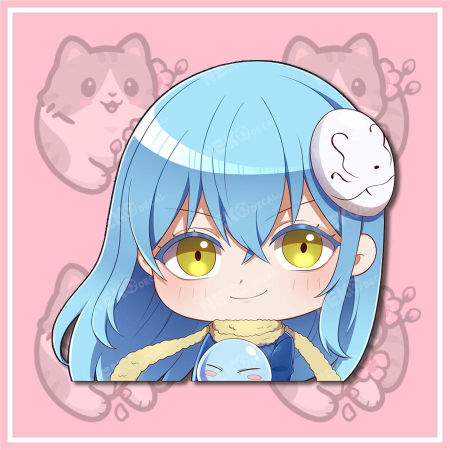 Chibi Rimuru Peekers - This image features cute anime car sticker decal which is perfect for laptops and water bottles - Nekodecal