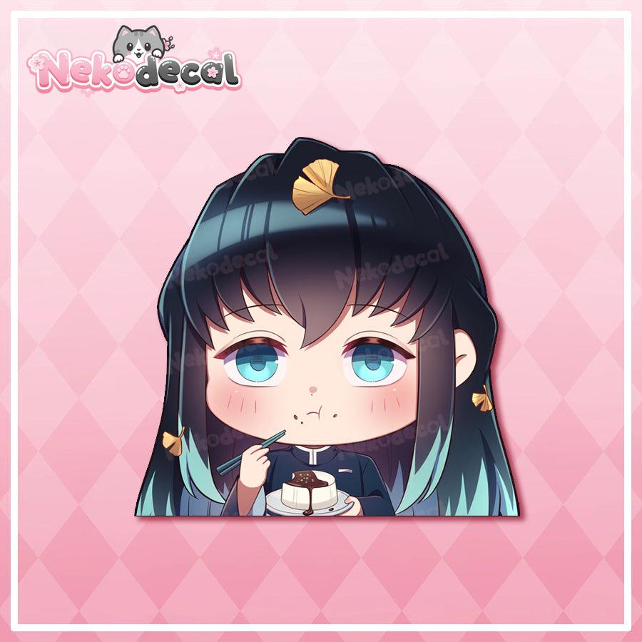 Chibi Slayer Peekers - This image features cute anime car sticker decal which is perfect for laptops and water bottles - Nekodecal