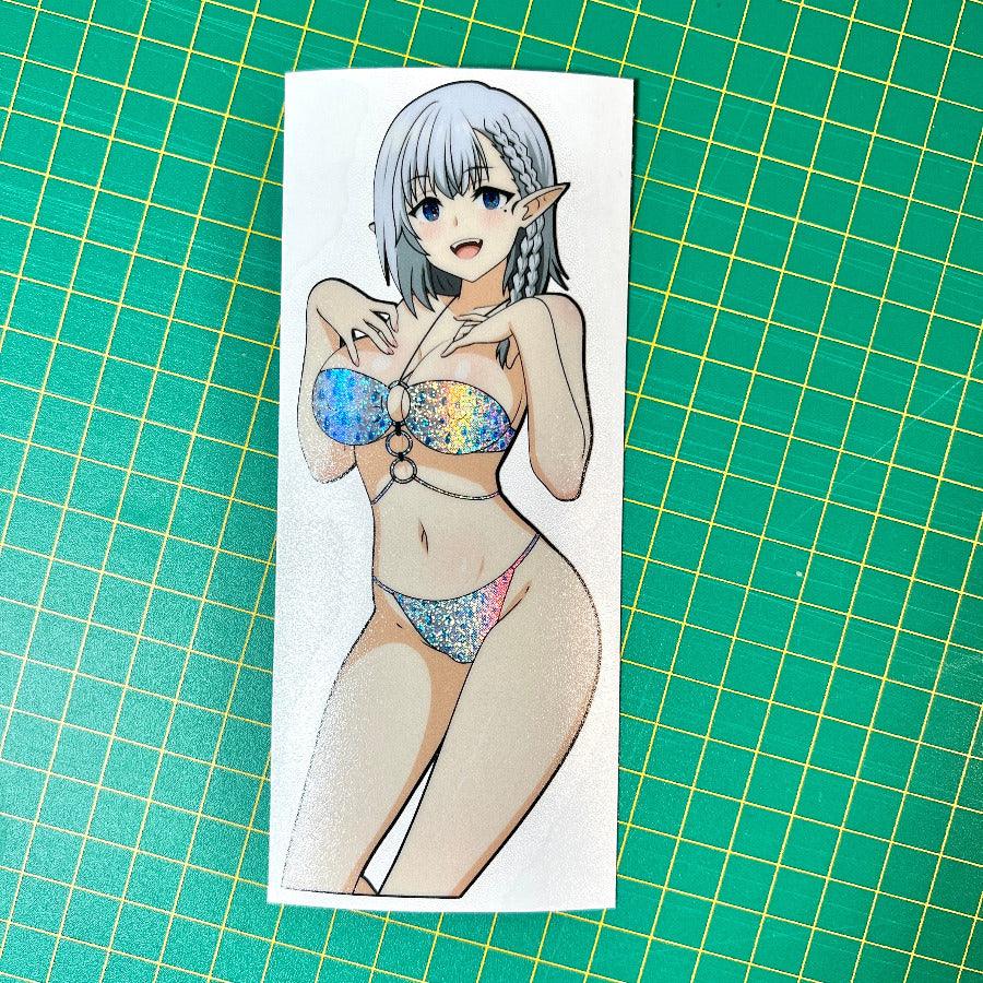 Eminence Waifu Stickers - This image features cute anime car sticker decal which is perfect for laptops and water bottles - Nekodecal