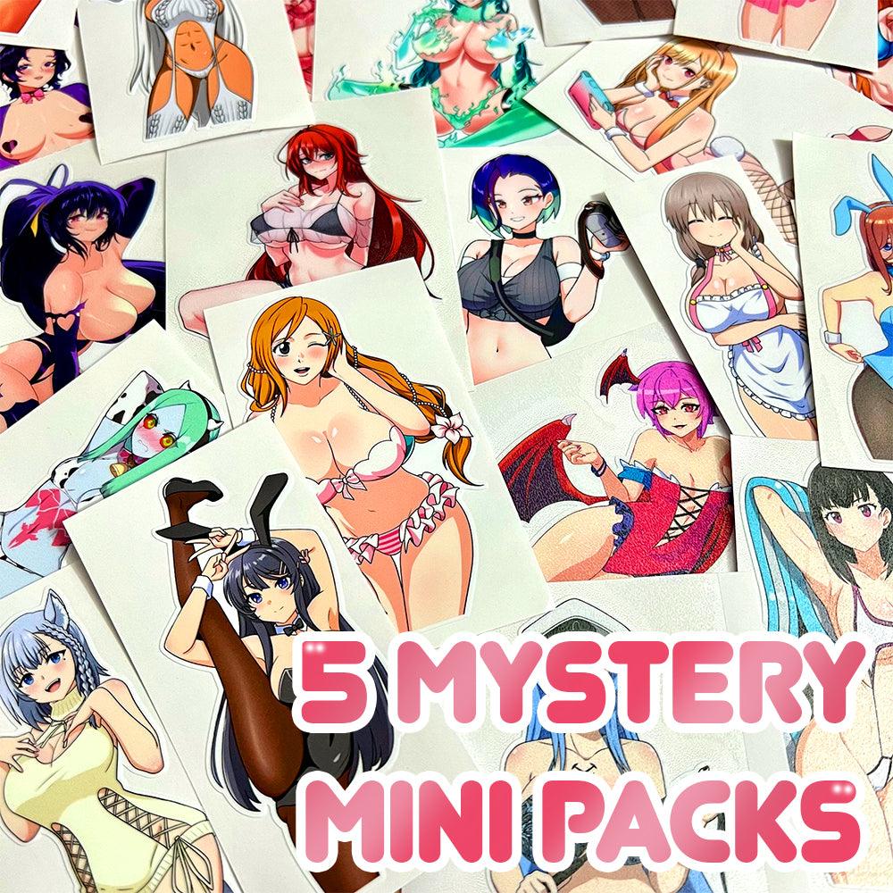 5 Mystery Mini Sticker Packs - This image features cute anime car sticker decal which is perfect for laptops and water bottles - Nekodecal