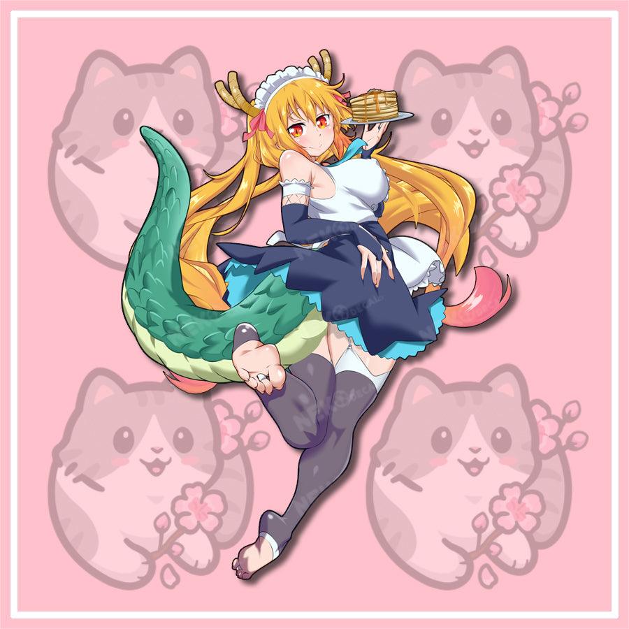 Miss Kobayashi's Dragon Maid Stickers - This image features cute anime car sticker decal which is perfect for laptops and water bottles - Nekodecal
