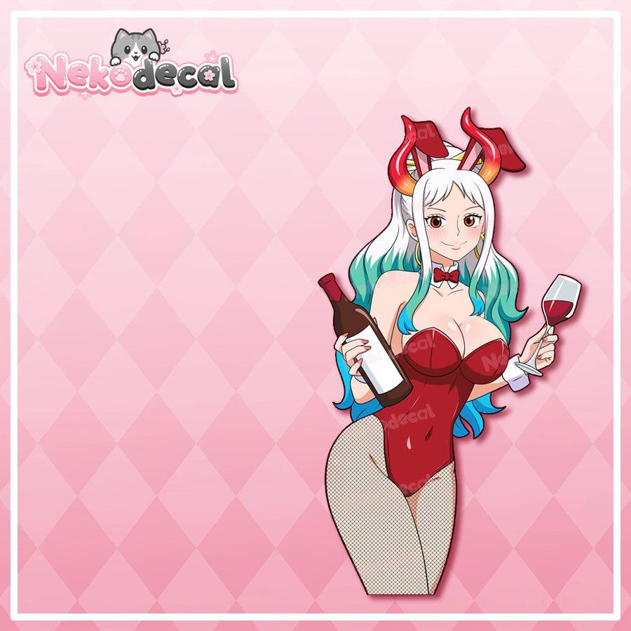 Pirate Barista & Bunny Suit Stickers - This image features cute anime car sticker decal which is perfect for laptops and water bottles - Nekodecal
