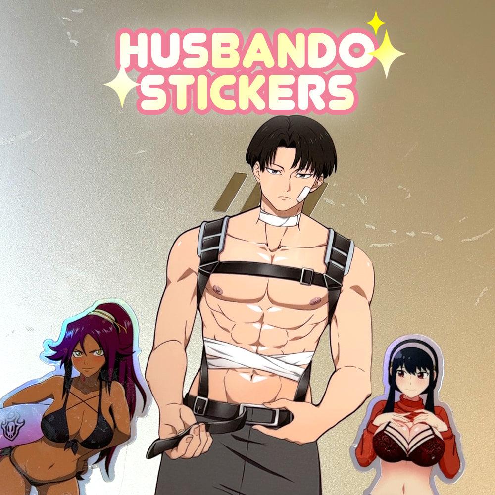 Husbando Stickers - This features kawaii anime sticker car decal which is great for car windows sticker, laptop sticker and phone sticker - Nekodecal
