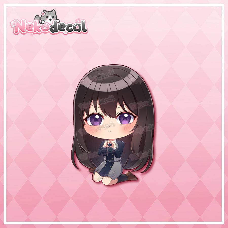 Chibi Best Girl Peekers - This image features cute anime car sticker decal which is perfect for laptops and water bottles - Nekodecal
