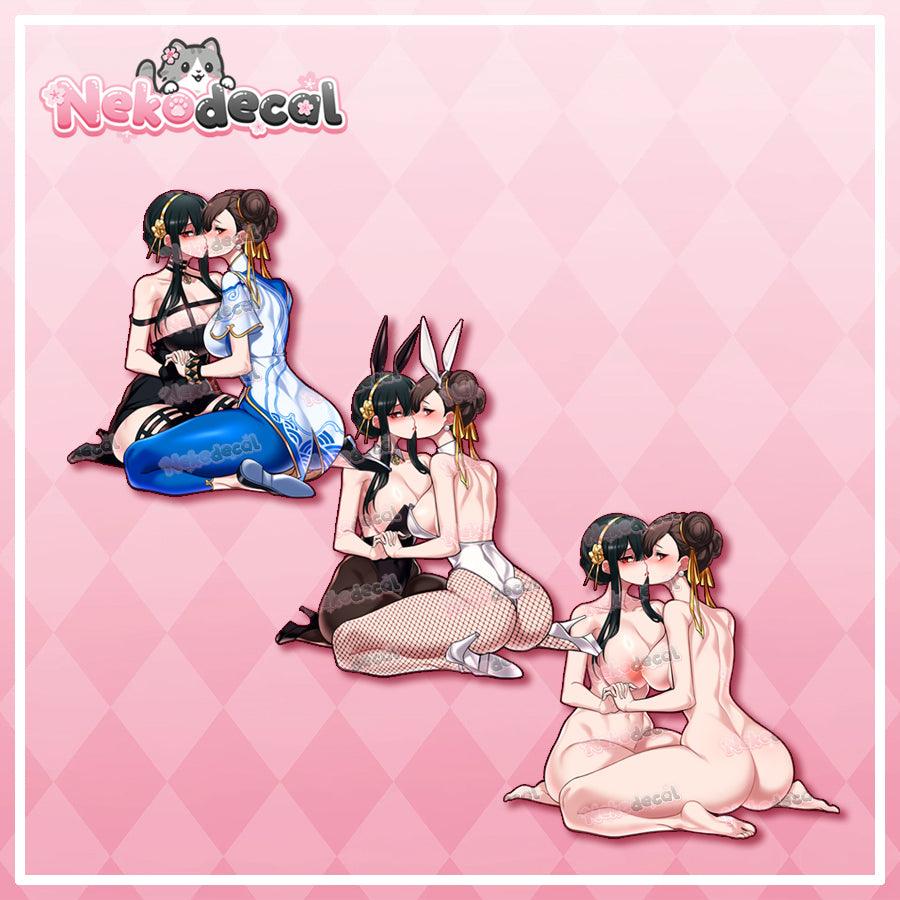 Yuri Stickers - This image features cute anime car sticker decal which is perfect for laptops and water bottles - Nekodecal