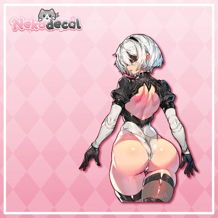 2B & Robin Stickers - This image features cute anime car sticker decal which is perfect for laptops and water bottles - Nekodecal