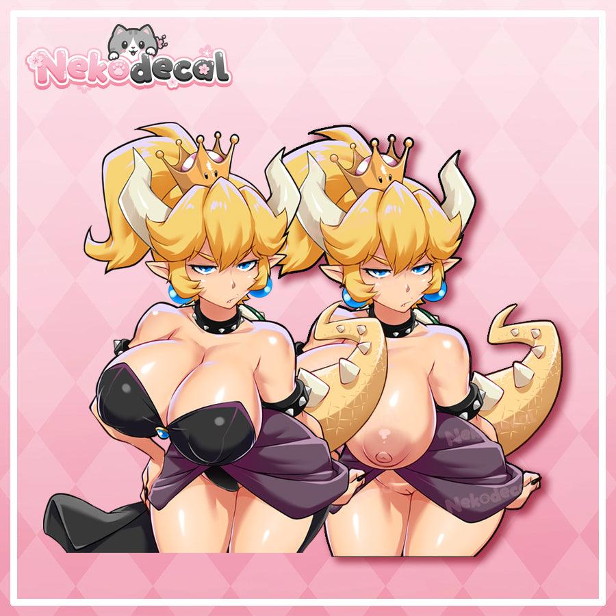 Bowsette Stickers - This image features cute anime car sticker decal which is perfect for laptops and water bottles - Nekodecal