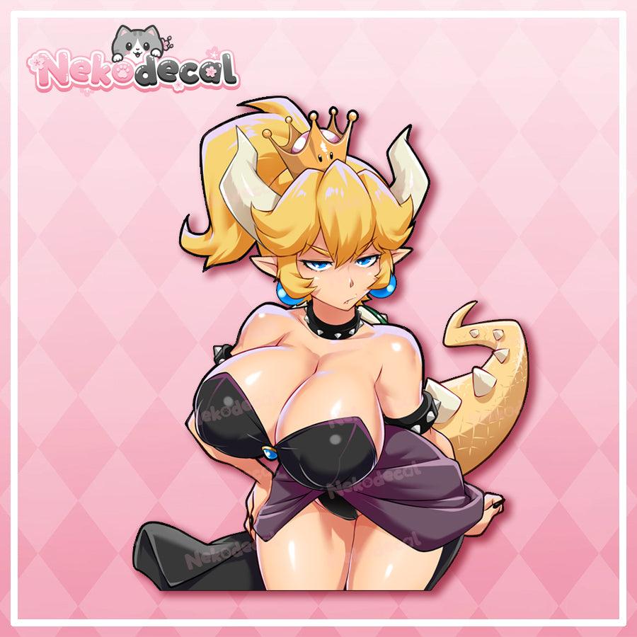 Bowsette Stickers - This image features cute anime car sticker decal which is perfect for laptops and water bottles - Nekodecal
