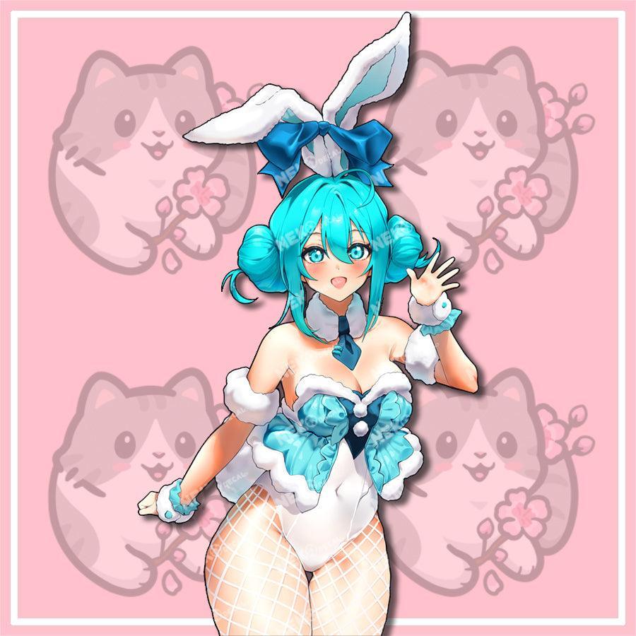 Bunny Miku Stickers - This image features cute anime car sticker decal which is perfect for laptops and water bottles - Nekodecal
