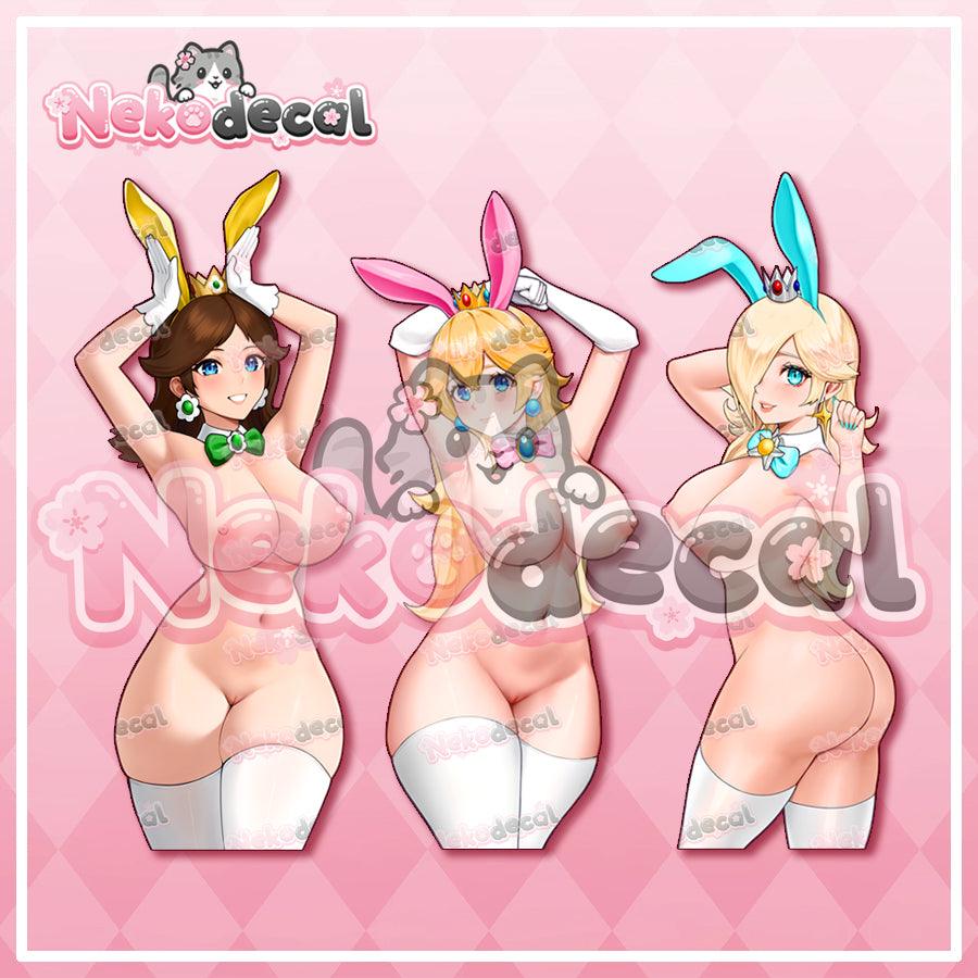 Bunny Mushroom Girl Stickers - This image features cute anime car sticker decal which is perfect for laptops and water bottles - Nekodecal