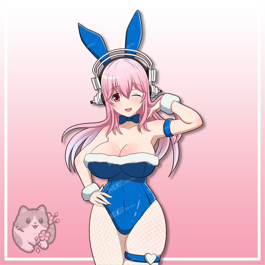 Bunny Suit Stickers - This image features cute anime car sticker decal which is perfect for laptops and water bottles - Nekodecal