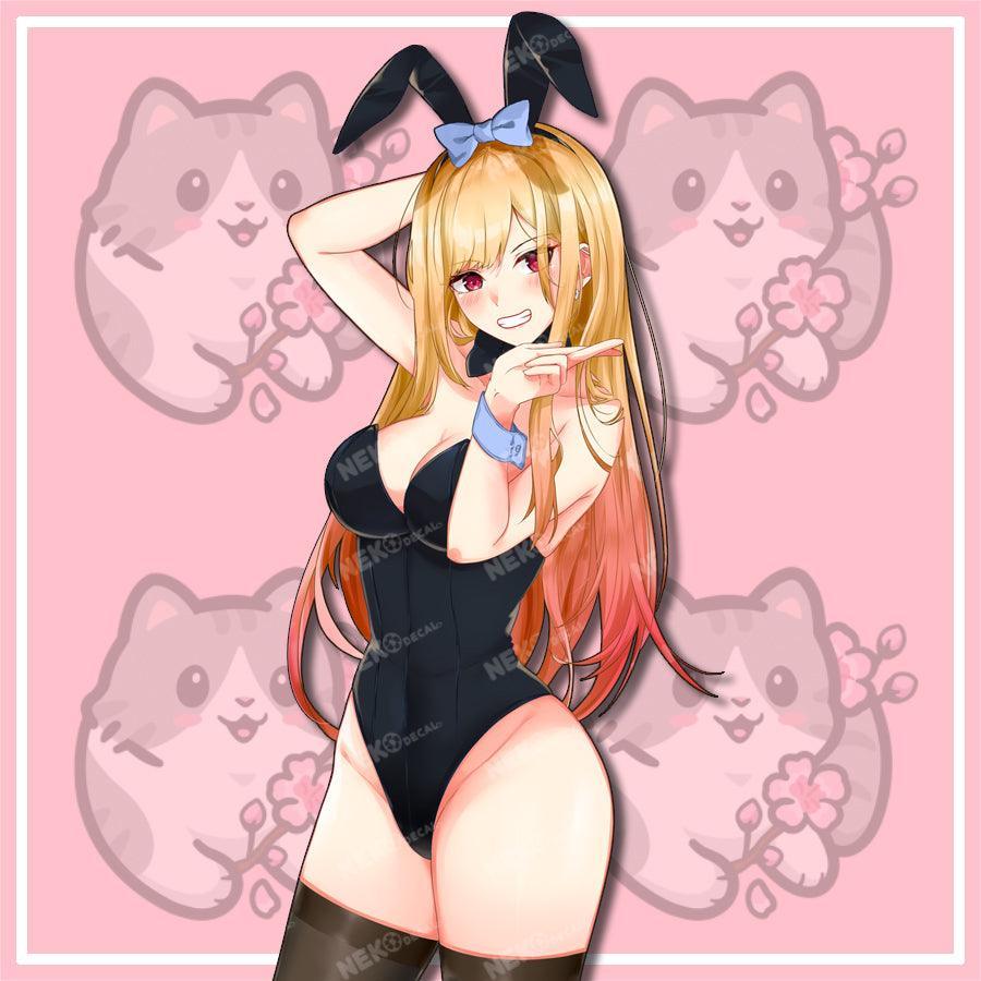 Bunny Waifu Stickers - This image features cute anime car sticker decal which is perfect for laptops and water bottles - Nekodecal