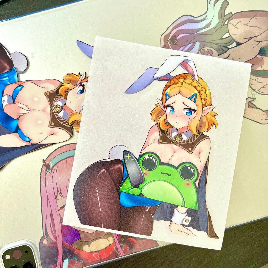 Bunny Zelda Stickers - This image features cute anime car sticker decal which is perfect for laptops and water bottles - Nekodecal