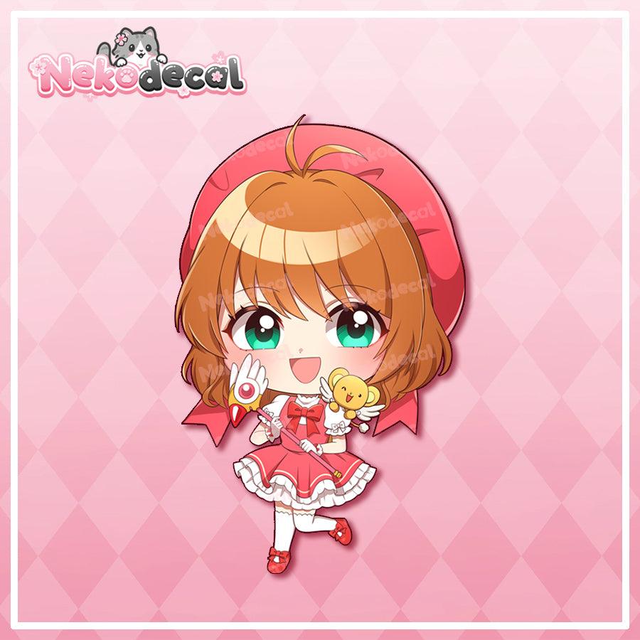 Chibi Cardcaptor Peekers - This image features cute anime car sticker decal which is perfect for laptops and water bottles - Nekodecal