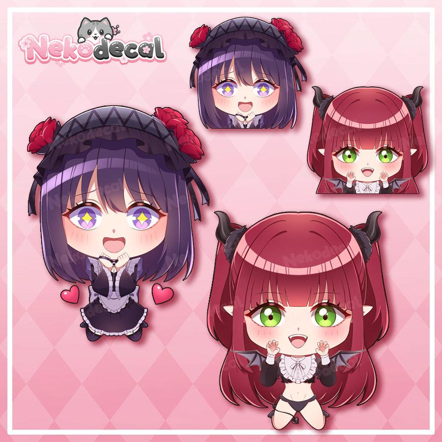 Chibi Cosplay Peekers - This image features cute anime car sticker decal which is perfect for laptops and water bottles - Nekodecal