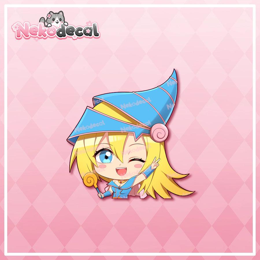 Chibi Duel Peekers - This image features cute anime car sticker decal which is perfect for laptops and water bottles - Nekodecal