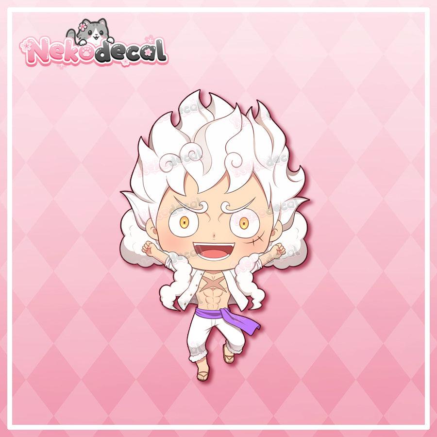Chibi Gear 5 Peekers - This image features cute anime car sticker decal which is perfect for laptops and water bottles - Nekodecal