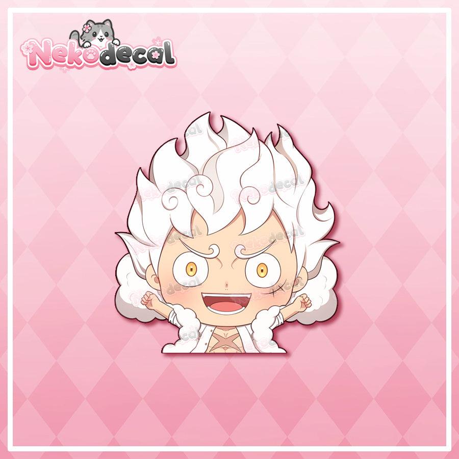 Chibi Gear 5 Peekers - This image features cute anime car sticker decal which is perfect for laptops and water bottles - Nekodecal