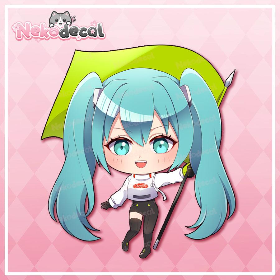 Chibi Miku Stickers - This image features cute anime car sticker decal which is perfect for laptops and water bottles - Nekodecal