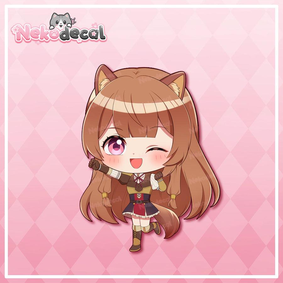 Chibi Raphtalia Peekers - This image features cute anime car sticker decal which is perfect for laptops and water bottles - Nekodecal