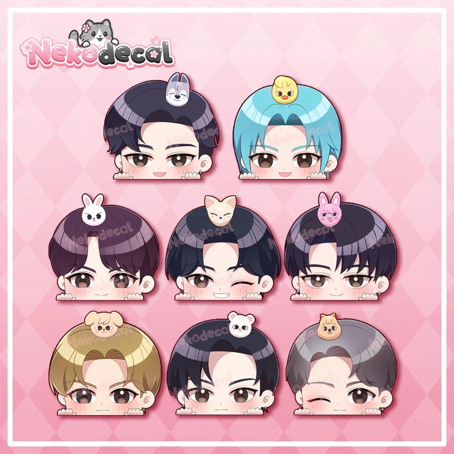 Chibi Stray Kids Peekers - This image features cute anime car sticker decal which is perfect for laptops and water bottles - Nekodecal