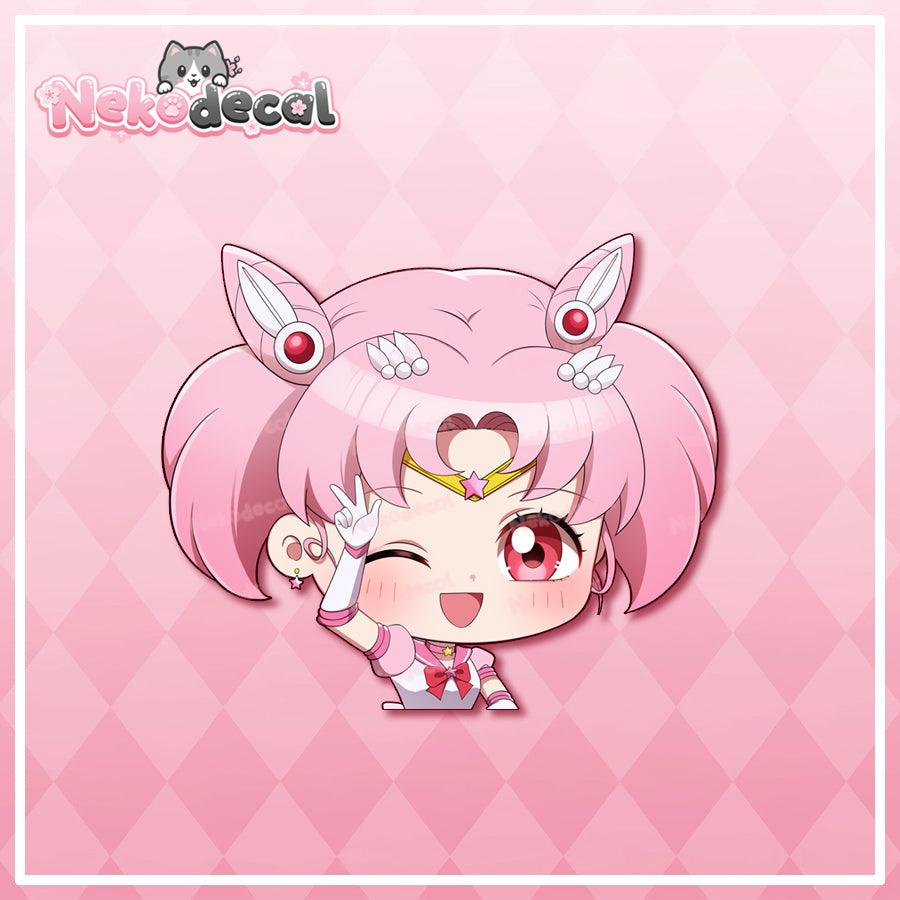 Chibi Pretty Peekers - This image features cute anime car sticker decal which is perfect for laptops and water bottles - Nekodecal