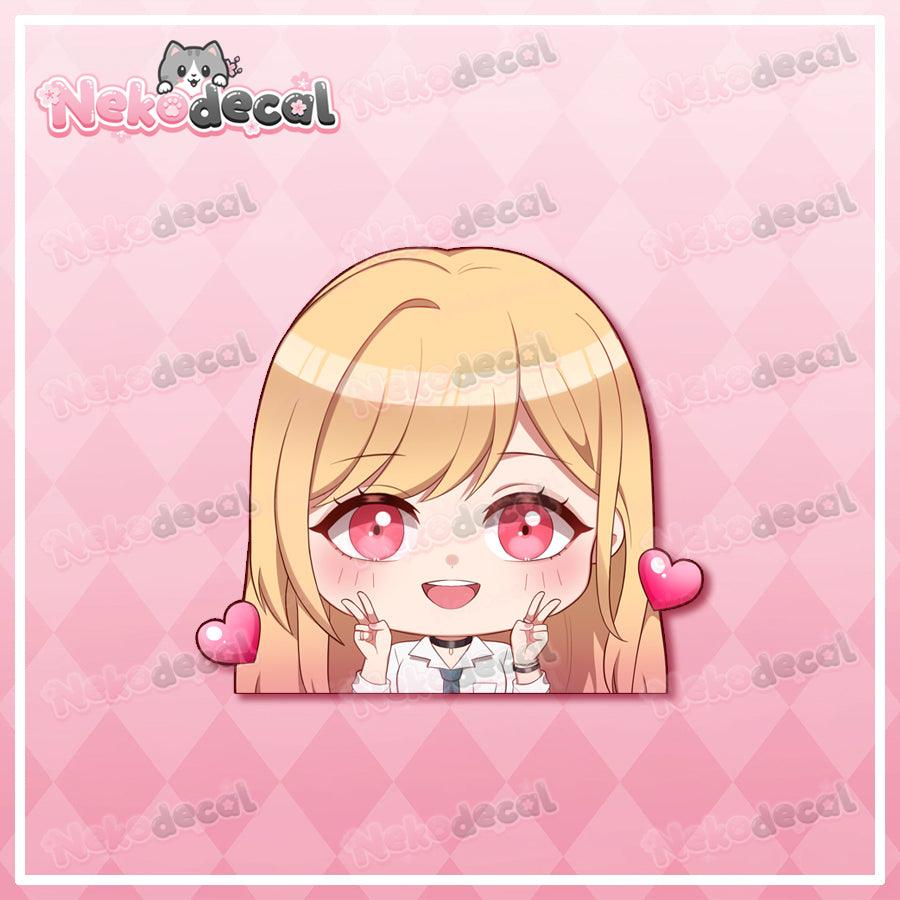 Chibi Waifu Peekers - This image features cute anime car sticker decal which is perfect for laptops and water bottles - Nekodecal