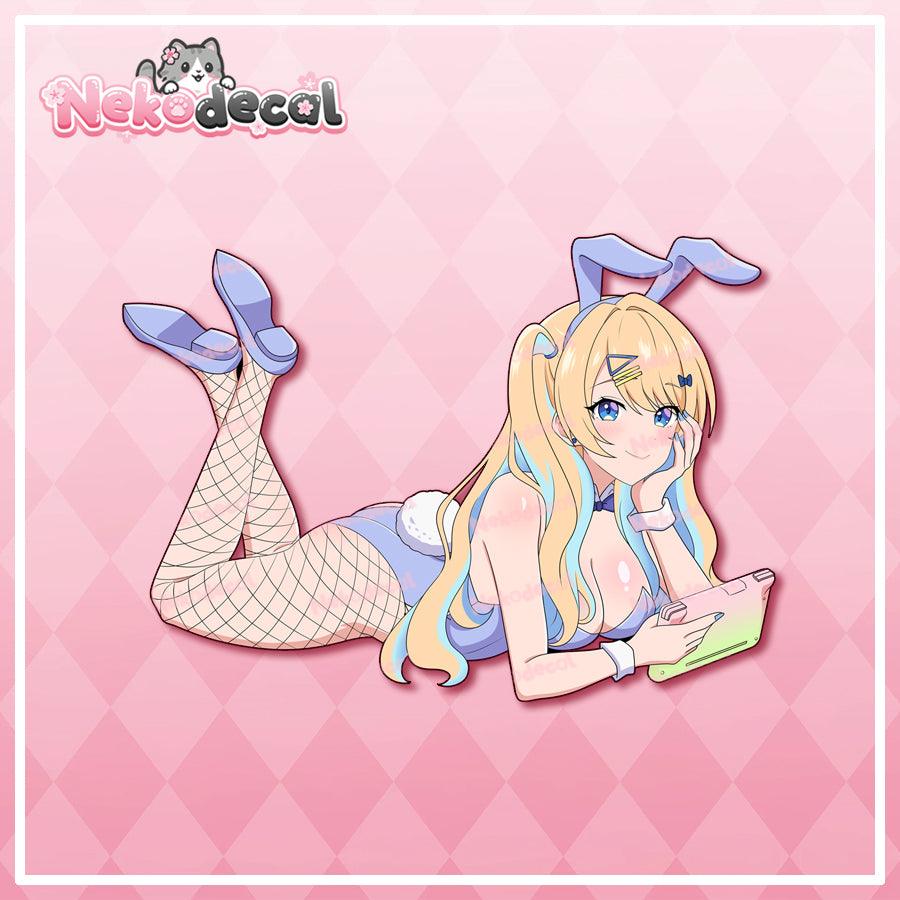 Chilling Waifu Stickers - This image features cute anime car sticker decal which is perfect for laptops and water bottles - Nekodecal