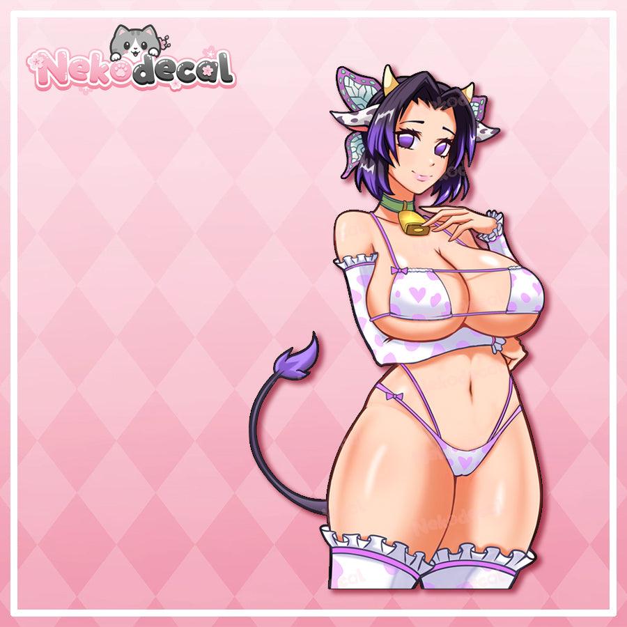 Cow Bikini Stickers - This image features cute anime car sticker decal which is perfect for laptops and water bottles - Nekodecal