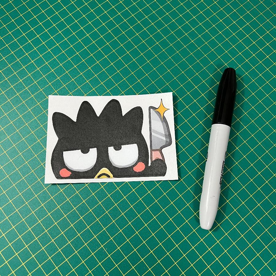 Cute Animal Knife Peekers - This image features cute anime car sticker decal which is perfect for laptops and water bottles - Nekodecal