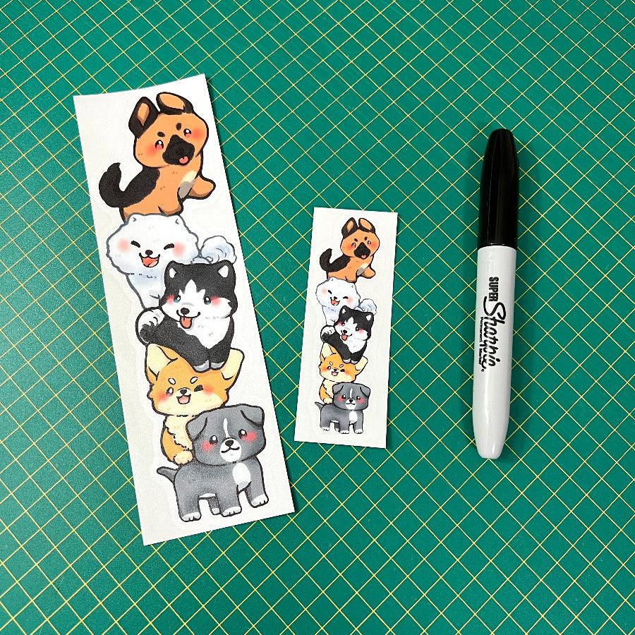 Cute Animal Pillar Stickers - This image features cute anime car sticker decal which is perfect for laptops and water bottles - Nekodecal