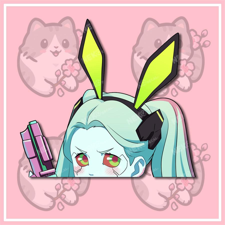 Cyberpunk Edgerunner Stickers - This image features cute anime car sticker decal which is perfect for laptops and water bottles - Nekodecal