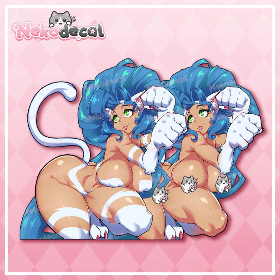Felicia Stickers - This image features cute anime car sticker decal which is perfect for laptops and water bottles - Nekodecal