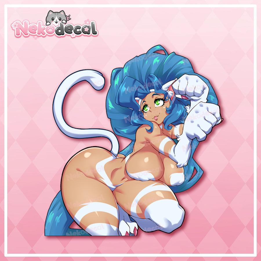 Felicia Stickers - This image features cute anime car sticker decal which is perfect for laptops and water bottles - Nekodecal