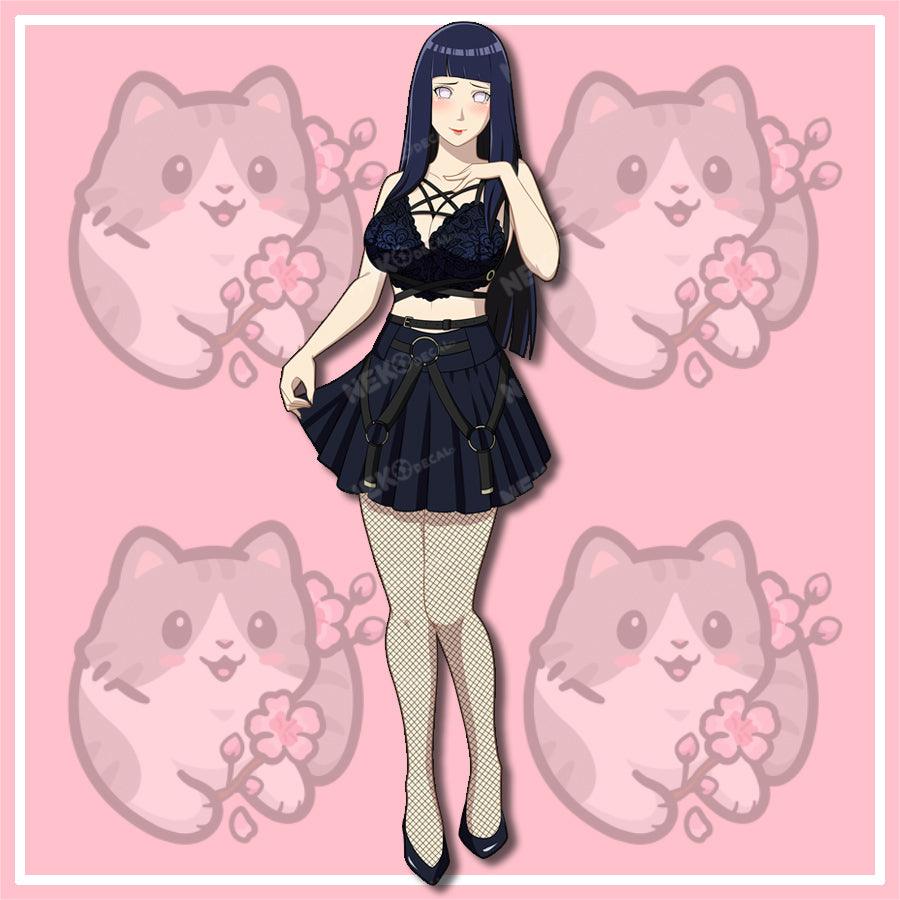Goth Hinata Stickers - This image features cute anime car sticker decal which is perfect for laptops and water bottles - Nekodecal
