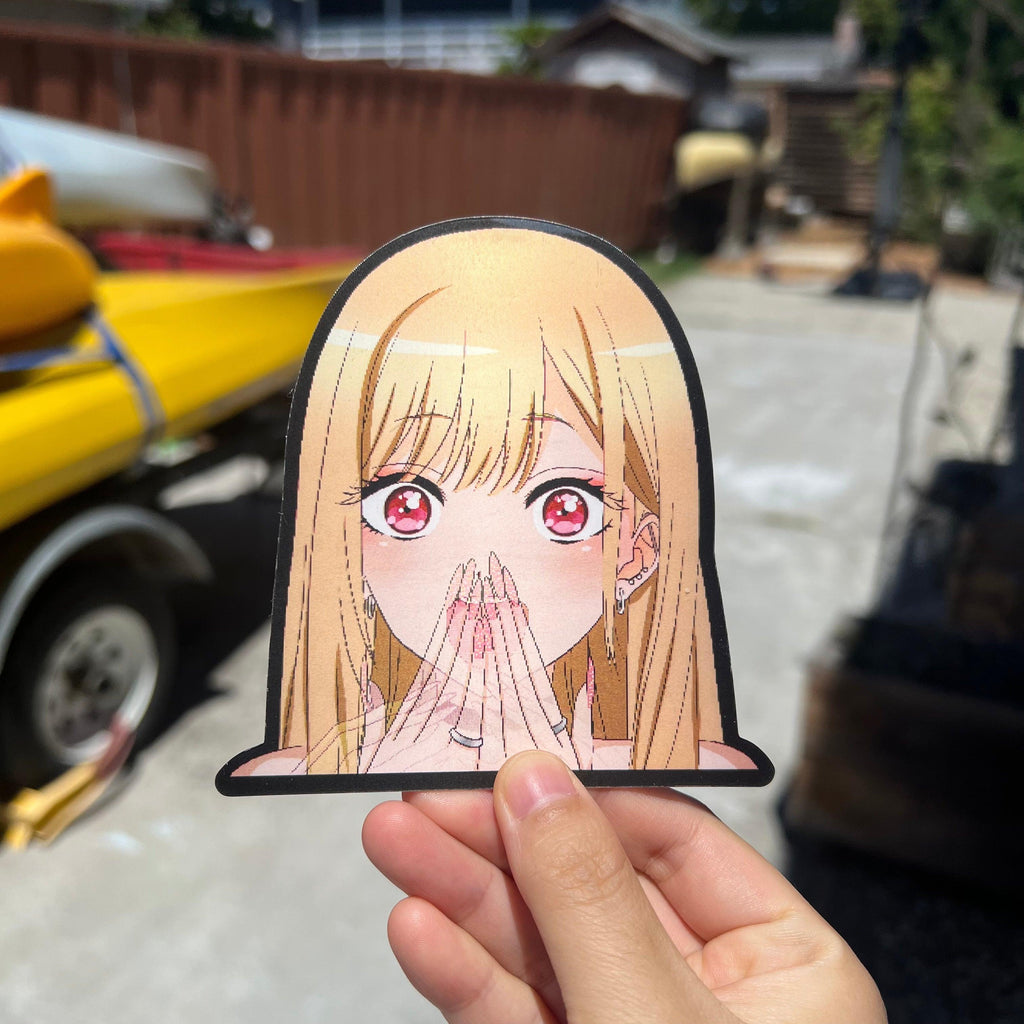 Happy Waifu Motion Stickers - This image features cute anime car sticker decal which is perfect for laptops and water bottles - Nekodecal