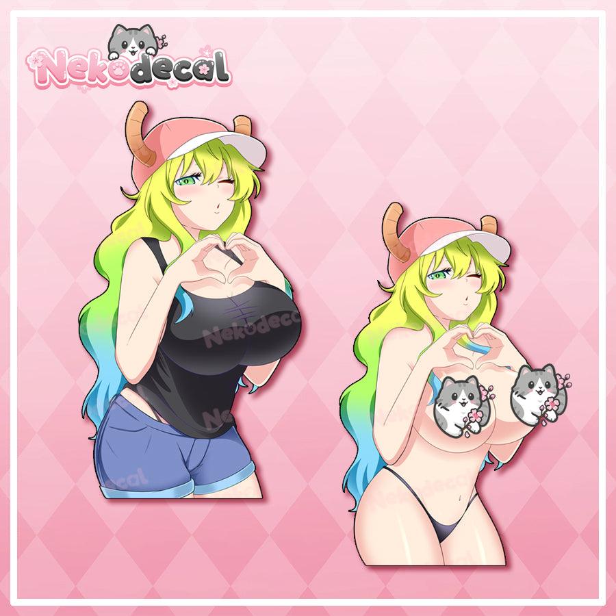 Hearty Lucoa Stickers - This image features cute anime car sticker decal which is perfect for laptops and water bottles - Nekodecal