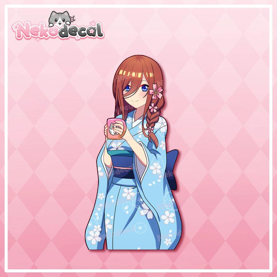 Kimono & Hoodie Quints Stickers - This image features cute anime car sticker decal which is perfect for laptops and water bottles - Nekodecal