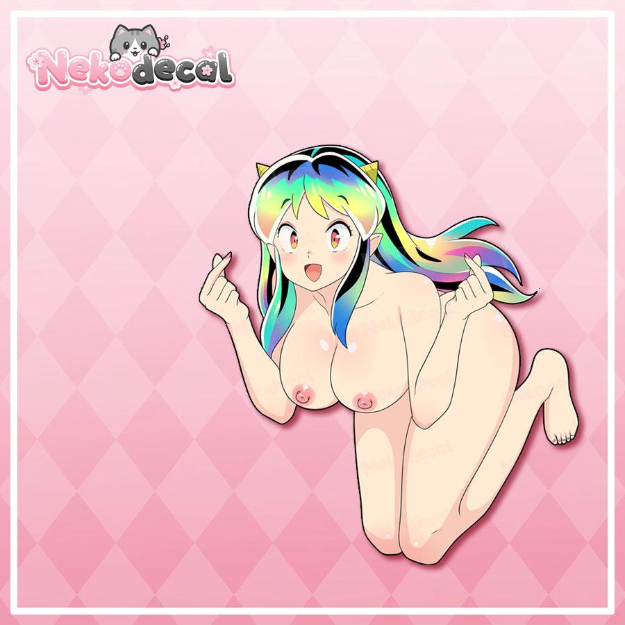 Lum Stickers - This image features cute anime car sticker decal which is perfect for laptops and water bottles - Nekodecal
