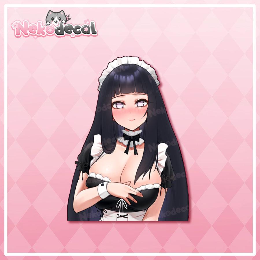 Maid Hina Stickers - This image features cute anime car sticker decal which is perfect for laptops and water bottles - Nekodecal