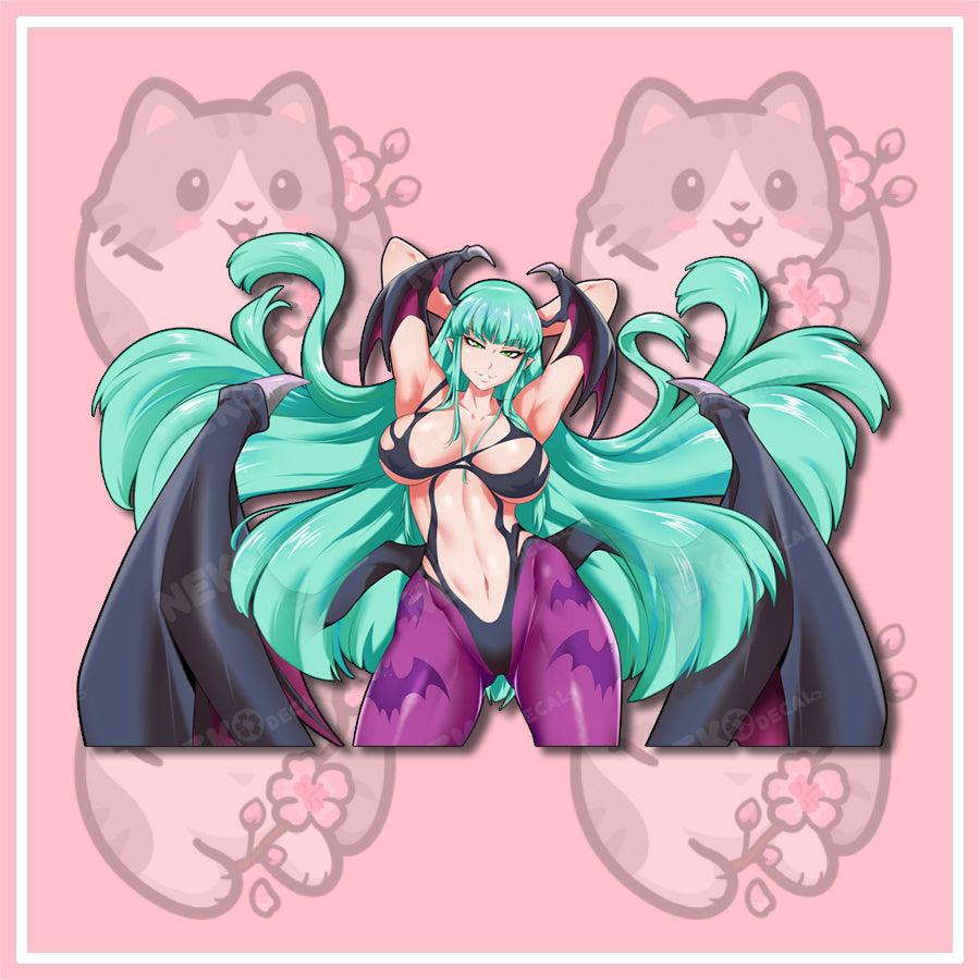 Morrigan Stickers - This image features cute anime car sticker decal which is perfect for laptops and water bottles - Nekodecal