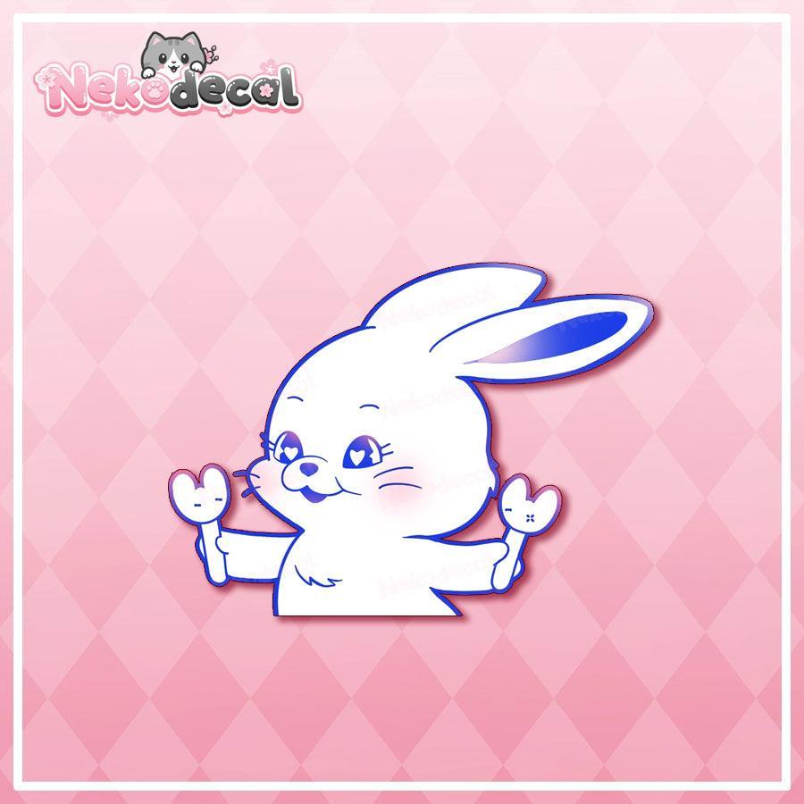 OMG Rabbit Peekers - This image features cute anime car sticker decal which is perfect for laptops and water bottles - Nekodecal