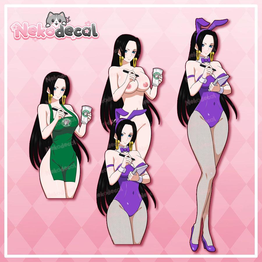 Pirate Barista & Bunny Suit Stickers - This image features cute anime car sticker decal which is perfect for laptops and water bottles - Nekodecal