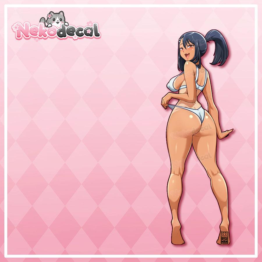 Playful Nagatoro Stickers - This image features cute anime car sticker decal which is perfect for laptops and water bottles - Nekodecal