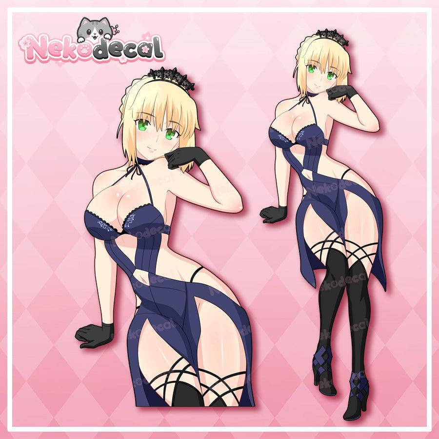Saber Stickers - This image features cute anime car sticker decal which is perfect for laptops and water bottles - Nekodecal