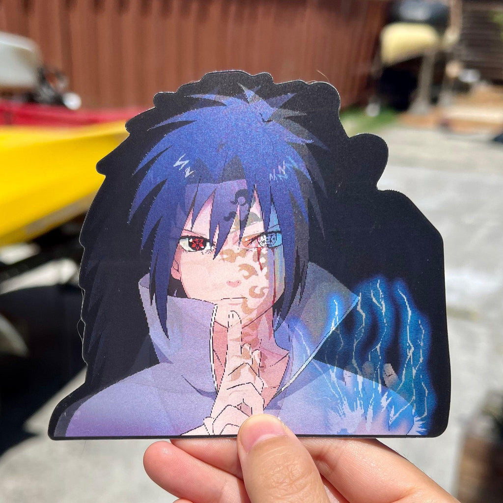 Sasuke Motion Stickers - This image features cute anime car sticker decal which is perfect for laptops and water bottles - Nekodecal