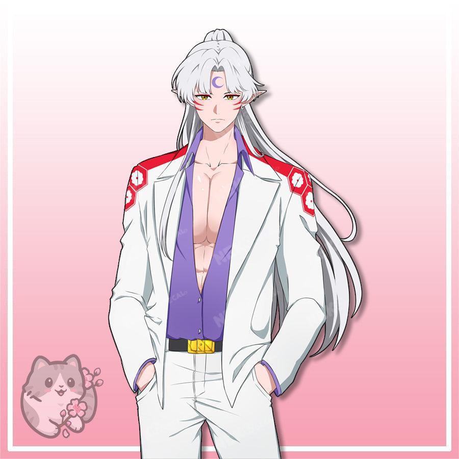 Sesshomaru Suit Stickers - This image features cute anime car sticker decal which is perfect for laptops and water bottles - Nekodecal